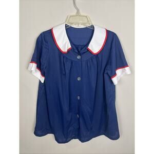 Dutchman’s Vintage Pajama Too Navy Sz 16 (36-38) Popeye Olive Oil Look Collared